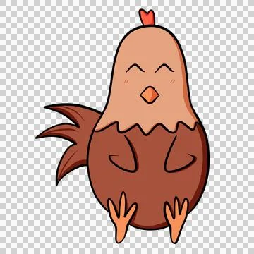 Cute Cartoon Chicken Stock Illustration