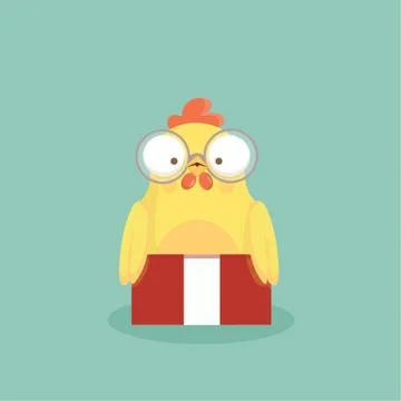 cute chicken illustration