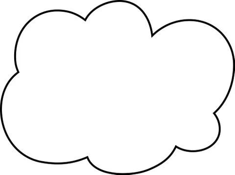 Cute Cartoon clouds outline Stock Illustration