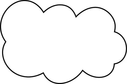 Cute Cartoon clouds outline Stock Illustration