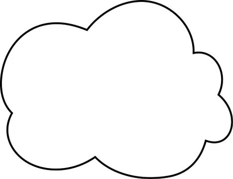 Cute Cartoon clouds outline Stock Illustration