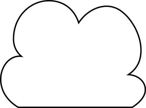 Cute Cartoon clouds outline Stock Illustration
