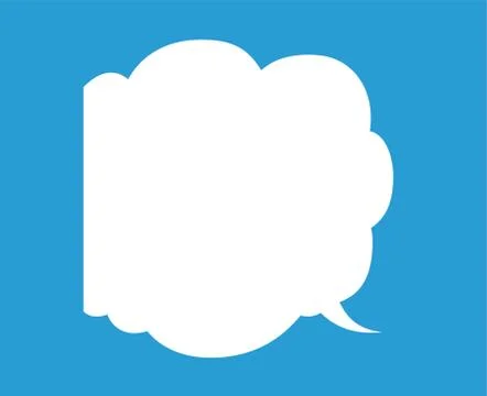 Cute Cartoon clouds Speech bubble Stock Illustration