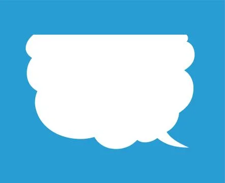 Cute Cartoon clouds Speech bubble Stock Illustration