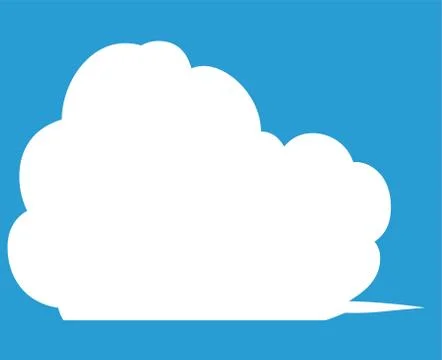 Cute Cartoon clouds Speech bubble Stock Illustration