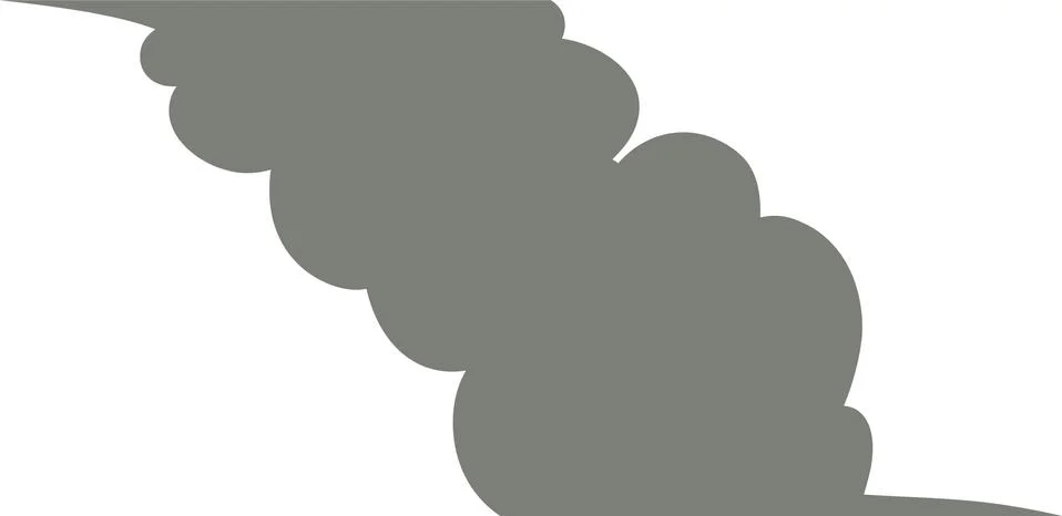 Cute cartoon Cloudy cloud speech bubble connected sideways Stock Illustration