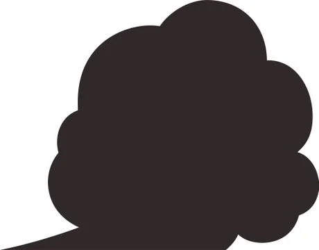Cute Cartoon Cloudy clouds Speech bubble Stock Illustration