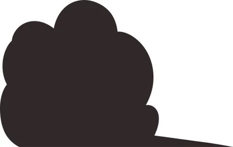 Cute Cartoon Cloudy clouds Speech bubble Stock Illustration