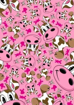Cute Cartoon Cow Pattern Stock-Illustration