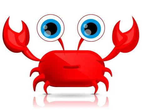 Cute cartoon crab Stock Illustration