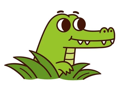 Cute cartoon crocodile Stock Illustration