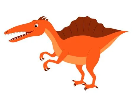 Cute cartoon dinosaur predator. vector isolated on a white background. Stock Illustration