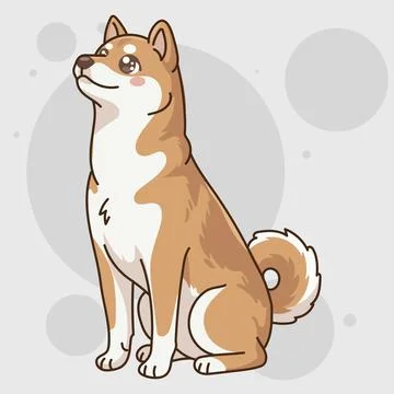 Cute Cartoon Dog Character Vector Stock Illustration