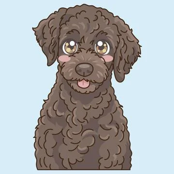 Cute Cartoon Dog Character Vector Stock Illustration
