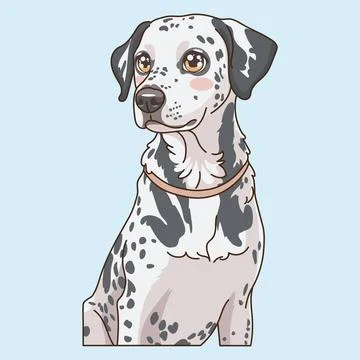 Cute Cartoon Dog Character Vector Stock Illustration