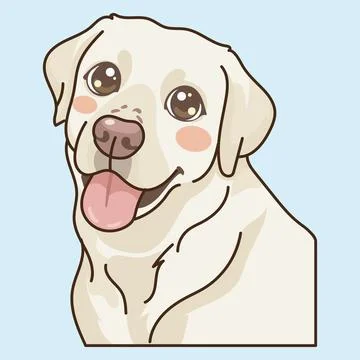 Cute Cartoon Dog Character Vector Stock Illustration