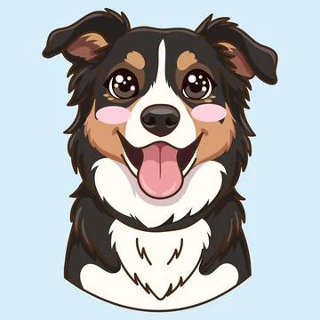Cute Cartoon Dog Character Vector Stock Illustration