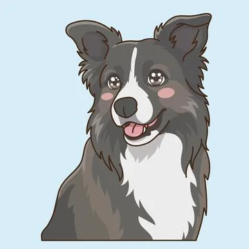 Cute Cartoon Dog Character Vector Stock Illustration
