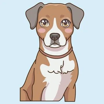 Cute Cartoon Dog Character Vector 库存插图