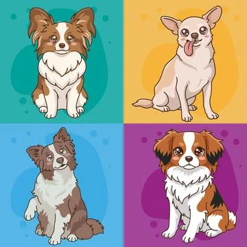 Cute Cartoon Dog Character Vector Stock Illustration
