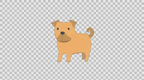 Cute Cartoon Dog Stock Footage 56724979