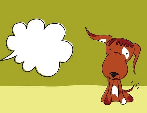 Cute cartoon dog Stock Illustration