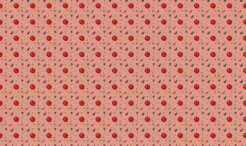 Cute cartoon dog pattern with red and brown spots on beige Stock Illustration
