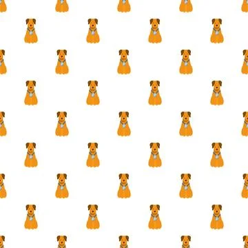 Cute cartoon dog pattern repeating background design Stock Illustration