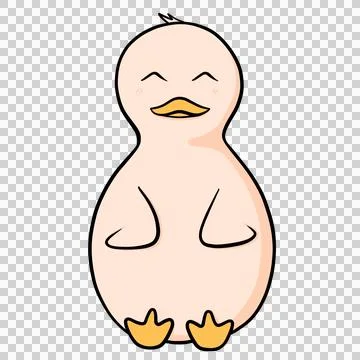Cute Cartoon Duck Stock Illustration
