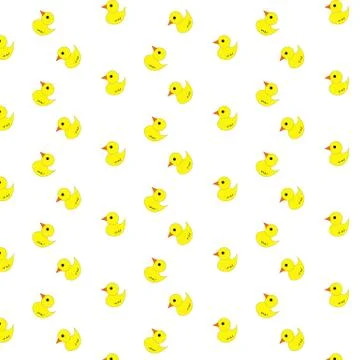 Cute Cartoon Ducks Pattern. Stock Illustration