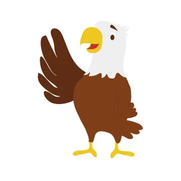 Cute cartoon eagle vector illustration 스톡 일러스트