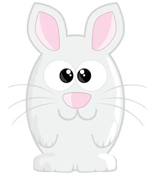 Cute cartoon easter bunny Stock Illustration