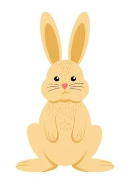 Cute cartoon of an easter bunny Stock Illustration