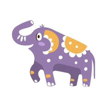 Cute cartoon elephant character posing vector Illustration Stock Illustration