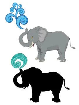 Cute Cartoon Elephant Stock Illustration