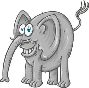 Cute cartoon elephant isolated. vector illustration Stock-Illustration