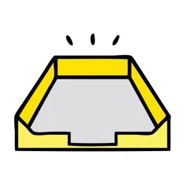 Cute cartoon empty tray Stock Illustration