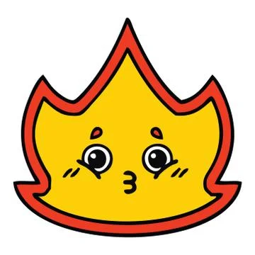 Cute cartoon fire Stock Illustration