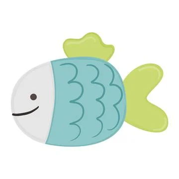 Cute cartoon fish. Vector illustration. Stock Illustration