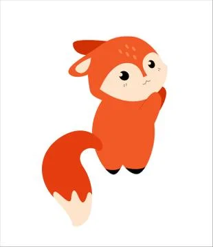 Cute cartoon Fox. Stock Illustration