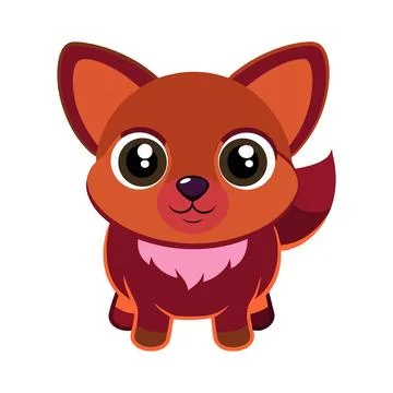 Cute cartoon fox Stock Illustration