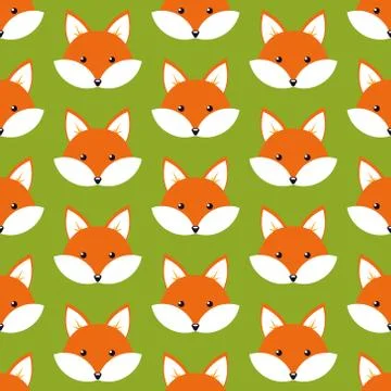 Cute cartoon foxes Stock Illustration