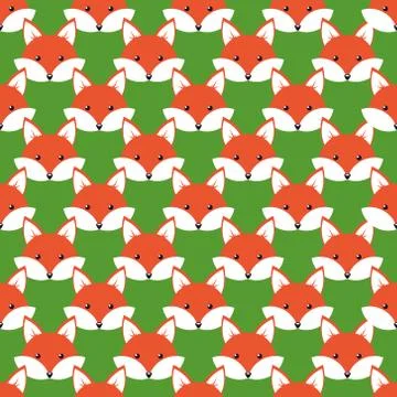 Cute cartoon foxes Stock Illustration