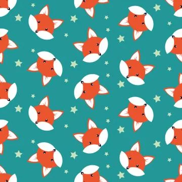 Cute cartoon foxes Stock Illustration