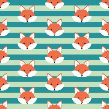 Cute cartoon foxes Stock Illustration