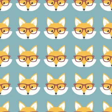 Cute cartoon foxes Stock Illustration