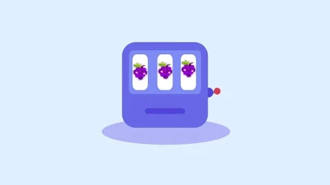 Cute Cartoon Fruit Slot Machine Animation Stock-Footage 337461803