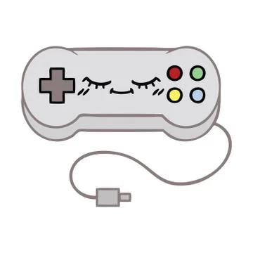Cute cartoon game controller Stock Illustration