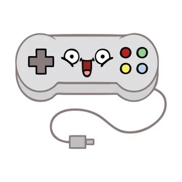 Cute cartoon game controller Stock Illustration