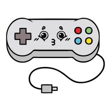 Cute cartoon game controller Stock Illustration